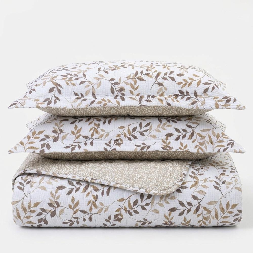 Kit Colcha Cobre Leito Dobby Comfort 3 Peças Dupla Face