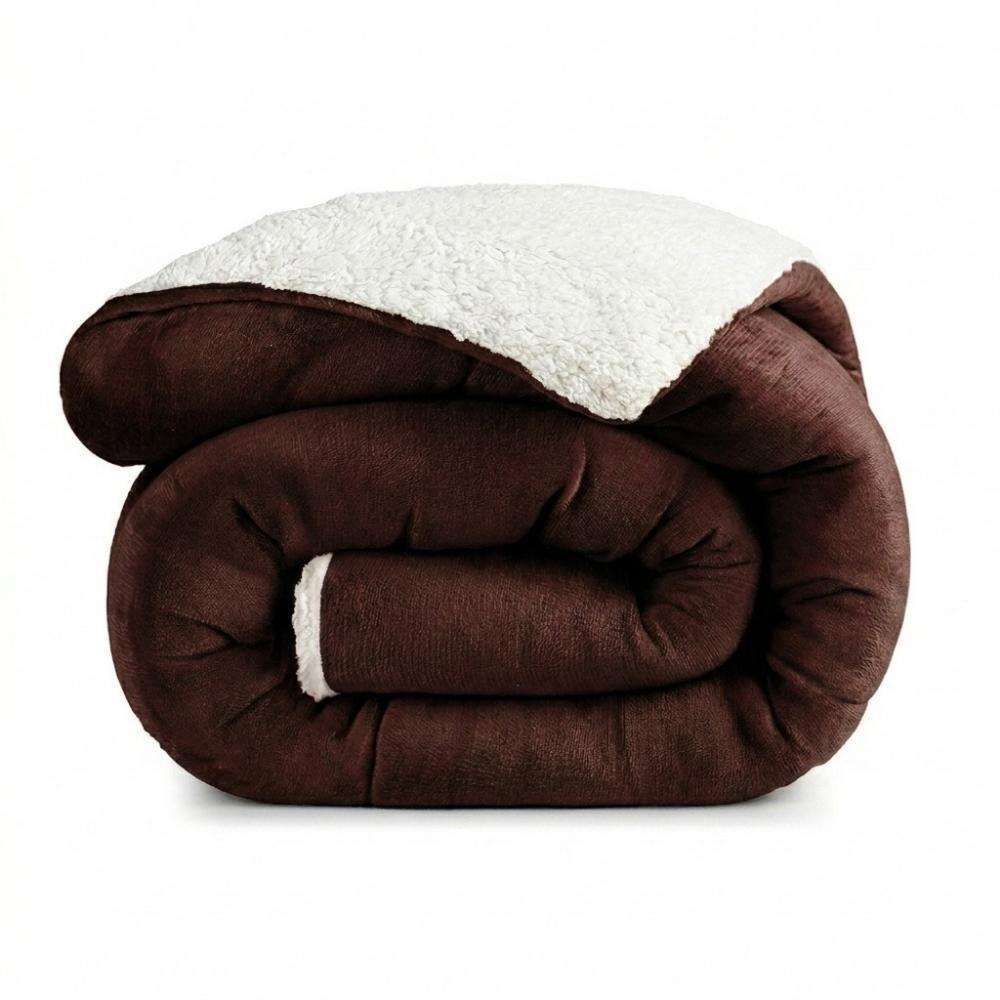 Coberdrom Cobertor 490g/m² Sherpa Pele de Carneiro Dupla Face