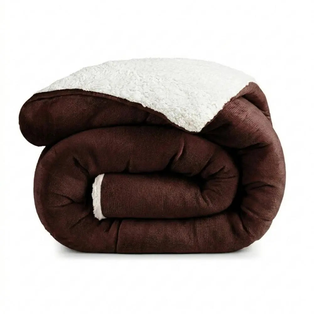 Coberdrom Cobertor 490g/m² Sherpa Pele de Carneiro Dupla Face Marias Enxoval