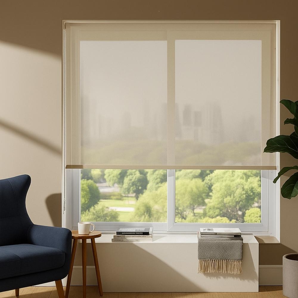 Persiana Rolo Tela Solar 5% Bloqueia o Calor Garante Luminosidade e Sofisticação