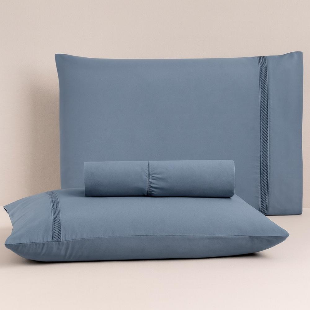 Jogo de Lençol 400 Fios Com Detalhe em Ponto Infinity