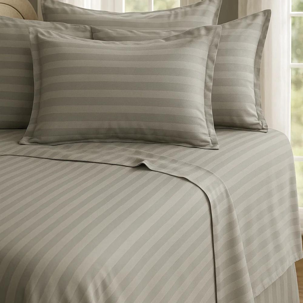 Jogo De Lençol Fios Egípcio Fitado 500 Fios 100% algodão 4 peças Fitado Cama Casal Padrão