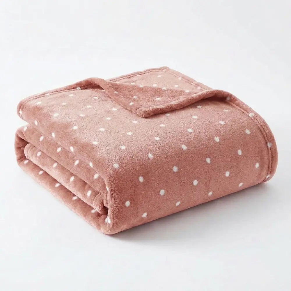 Manta Cobertor Poá Cama Microfibra 100% Poliéster Macio e Aconchegante Marias Enxoval