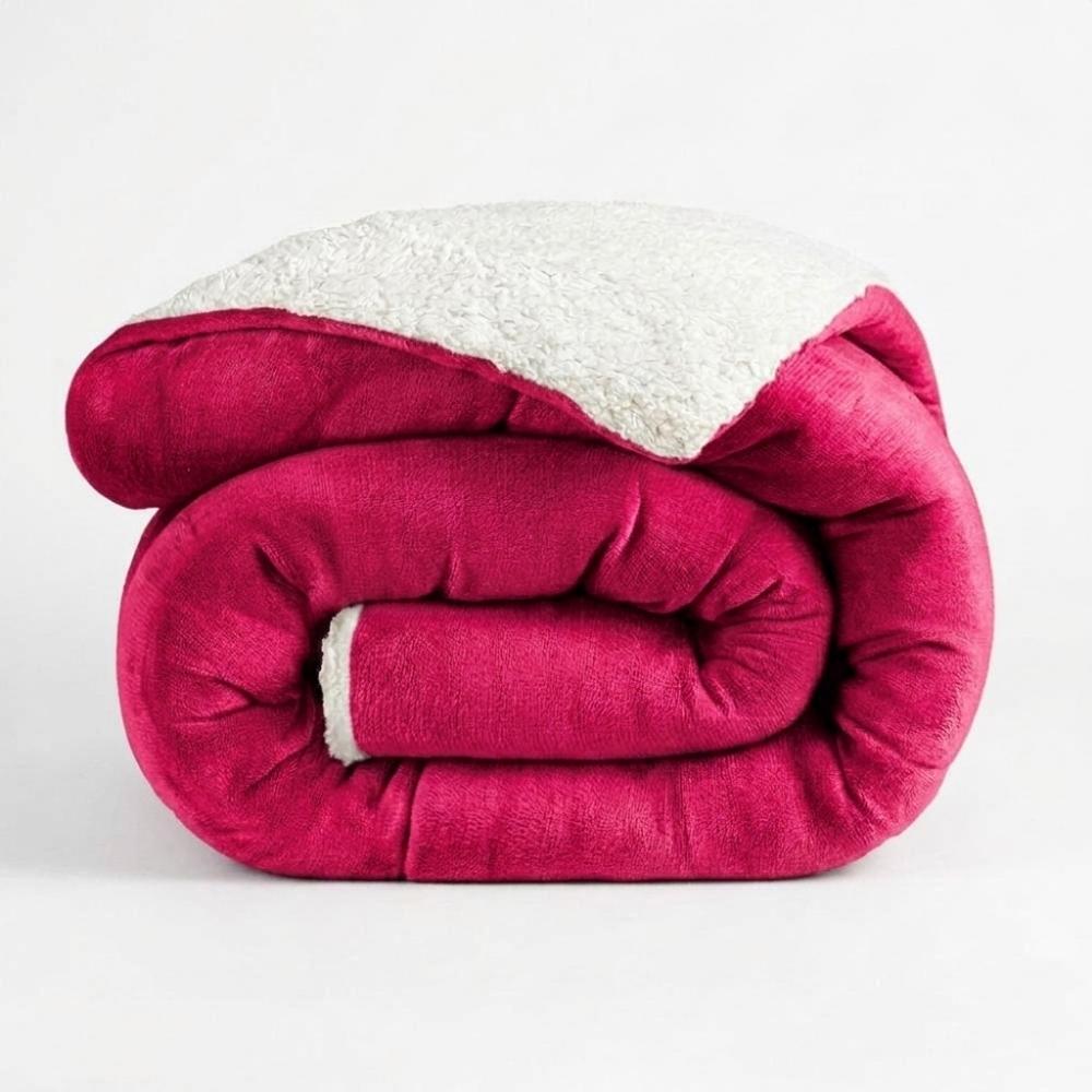 Coberdrom Cobertor 490g/m² Sherpa Pele de Carneiro Dupla Face