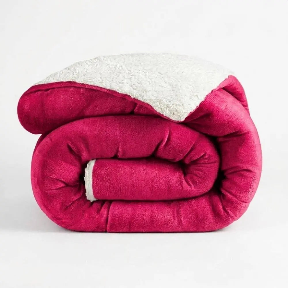 Coberdrom Cobertor 490g/m² Sherpa Pele de Carneiro Dupla Face Marias Enxoval