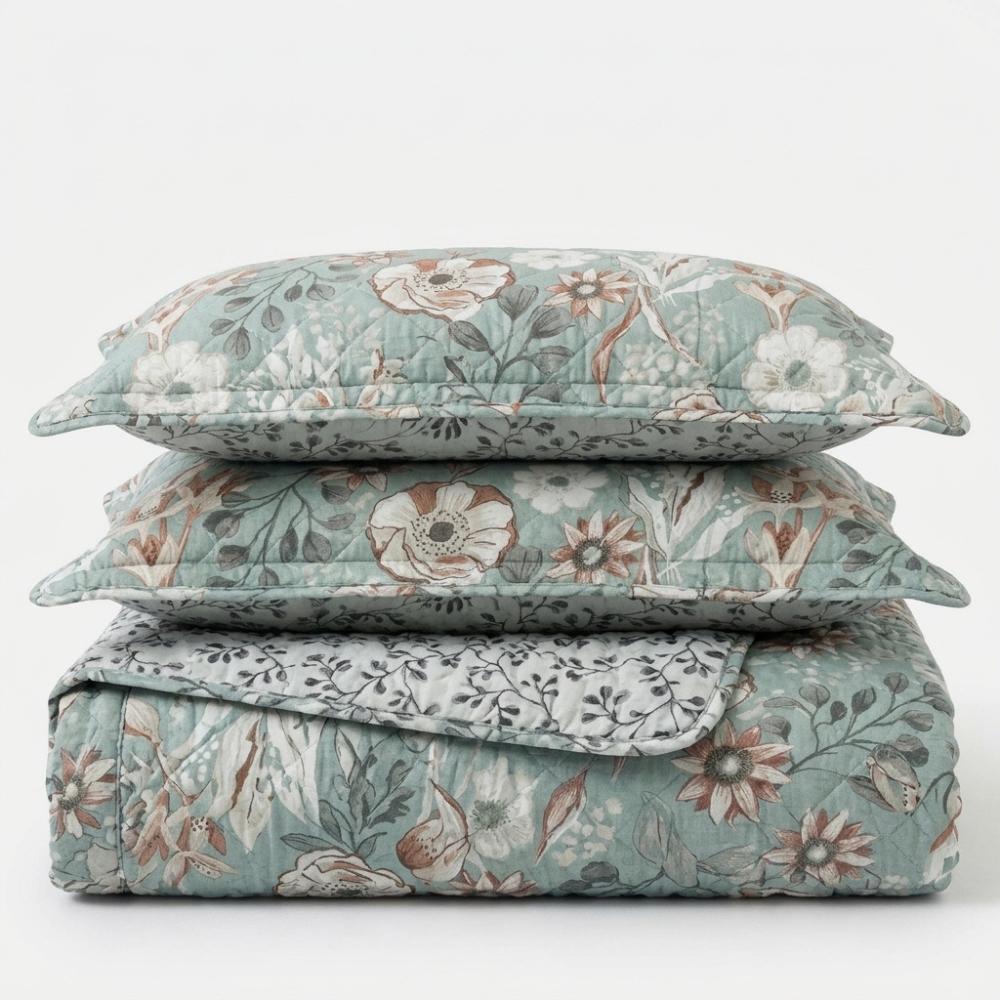 Kit Colcha Cobre Leito 3 Peças Estampa Dupla Face Evolution 2.0 Patchwork