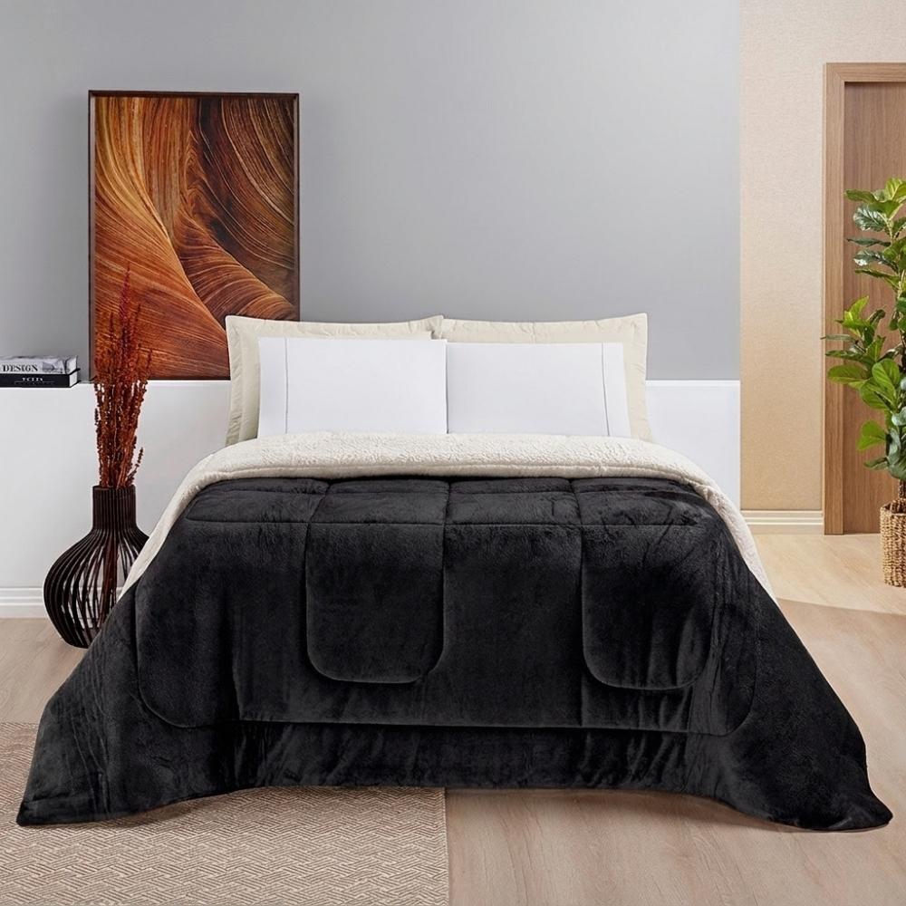 Coberdrom Cobertor 490g/m² Sherpa Pele de Carneiro Dupla Face