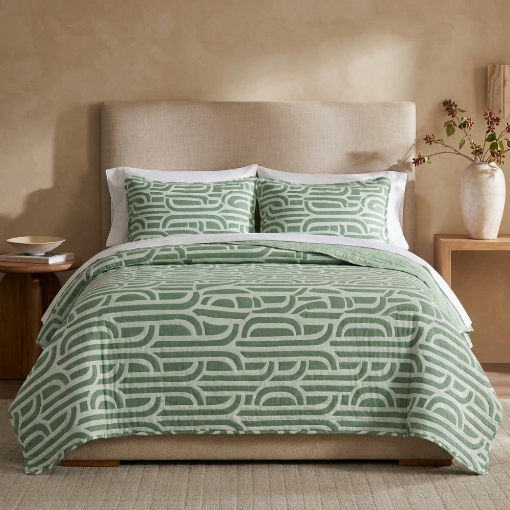 Colcha Cobre Leito Capri Essential 3 Peças Dupla Face Estampado