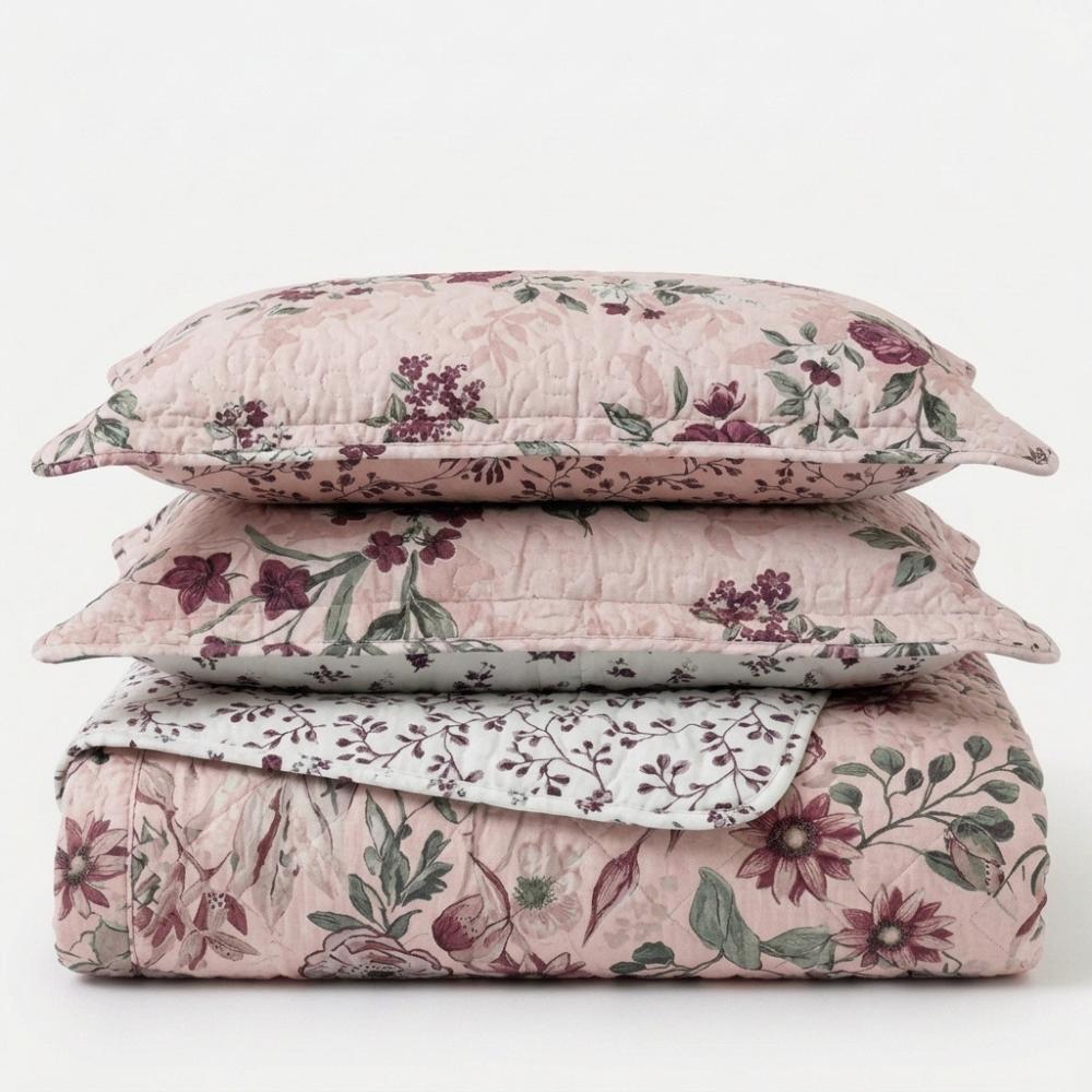 Kit Colcha Cobre Leito 3 Peças Estampa Dupla Face Evolution 2.0 Patchwork