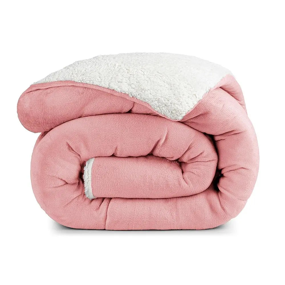 Coberdrom Cobertor 490g/m² Sherpa Pele de Carneiro Dupla Face Marias Enxoval