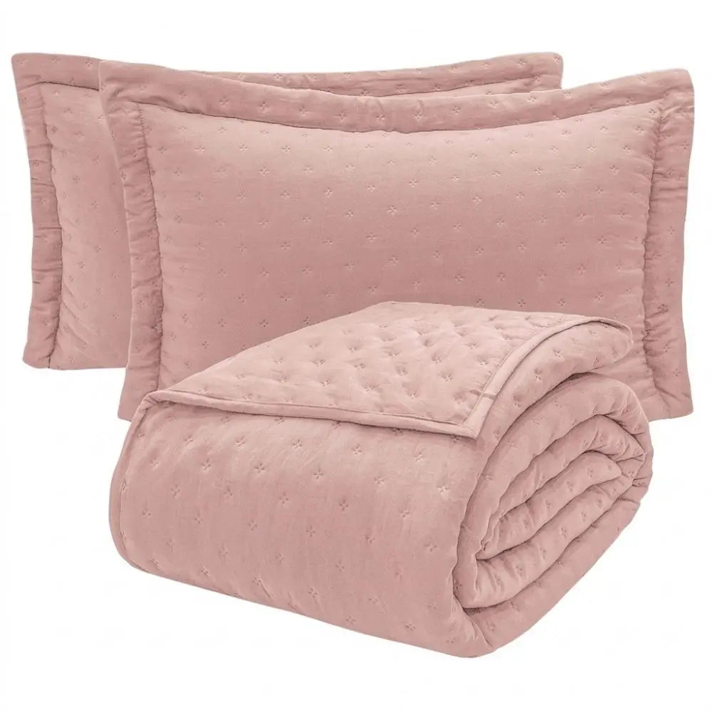 Colcha Cobre Leito Speranza 400 Fios Dupla Face 3 Peças Marias Enxoval