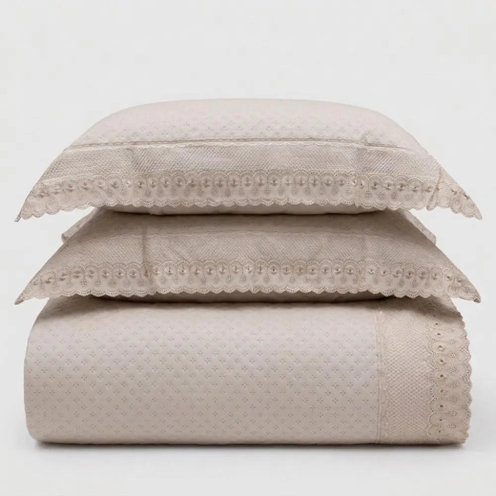 Kit Colcha Cobre Leito 3 Peças Bordare Premium Toque Macio Marias Enxoval