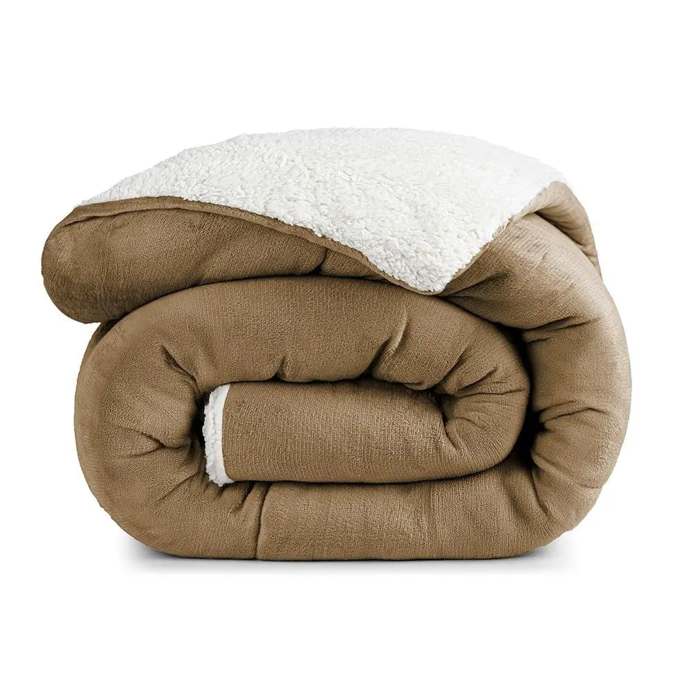 Coberdrom Cobertor 490g/m² Sherpa Pele de Carneiro Dupla Face Marias Enxoval