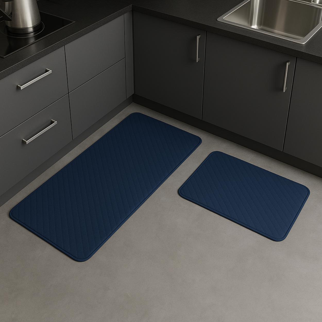 Jogo de Tapete com Passadeira Linha Confort 2 Peças Antiderrapante e Macio