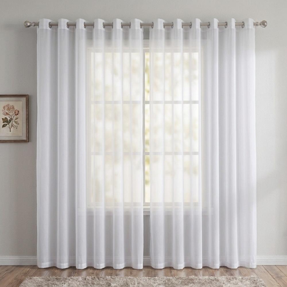 Cortina de Voil Liso para janela quarto e sala