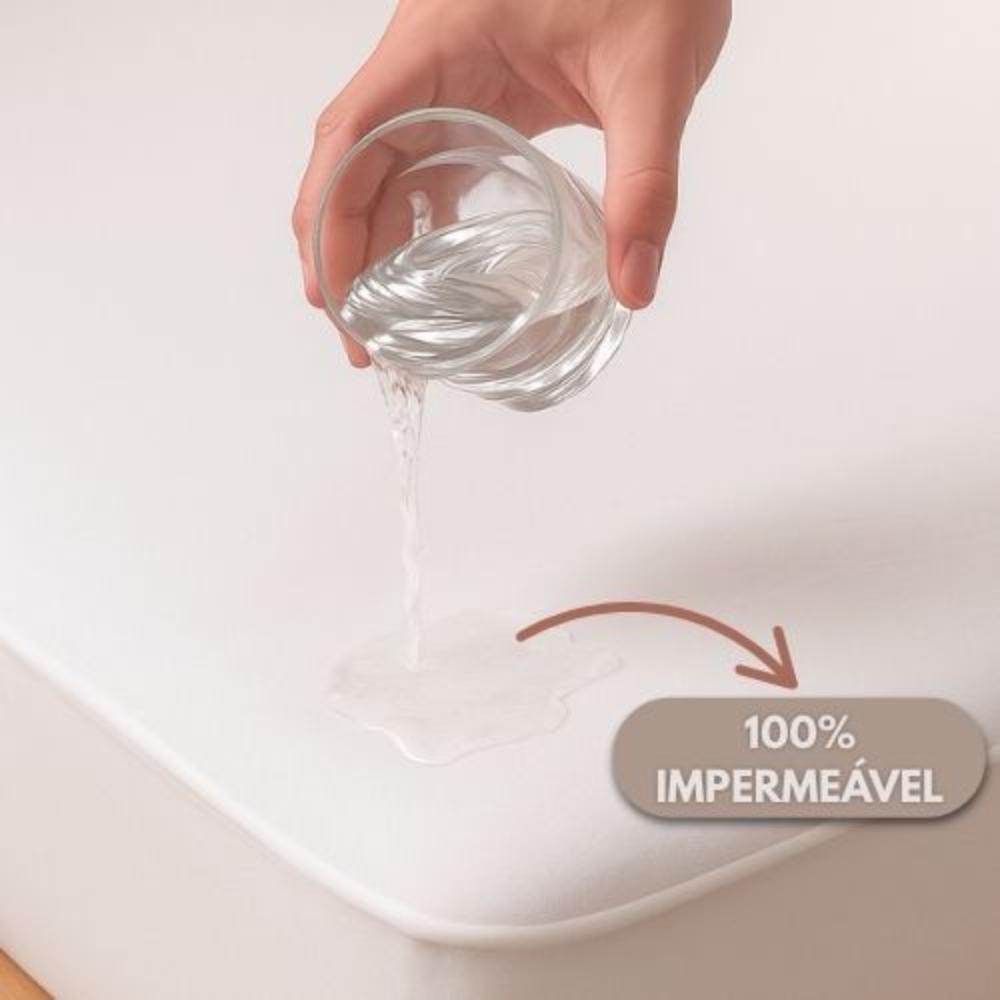 Protetor De Colchão Impermeável Solteiro Casal Padrão Queen e King Com Elástico Macio e Confortável