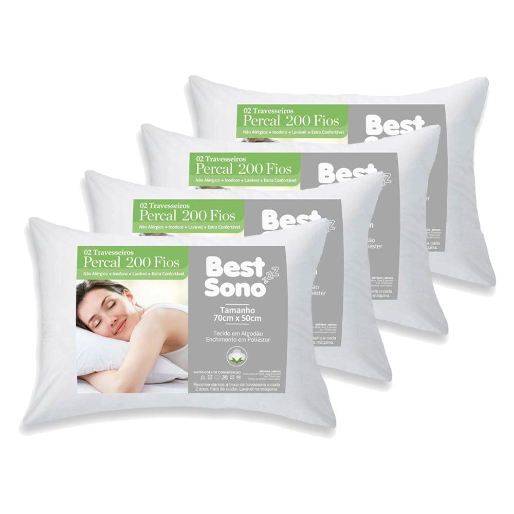 Kit Travesseiros Best Sono - Fibra Siliconada