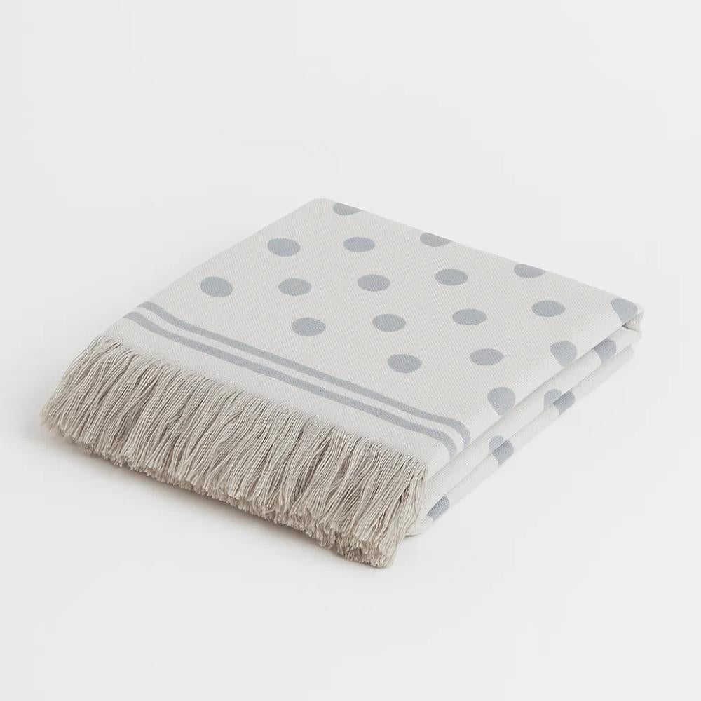 Manta Xale Decorativa Personalité Solteiro 2,00m x 1,40m Com Franjas