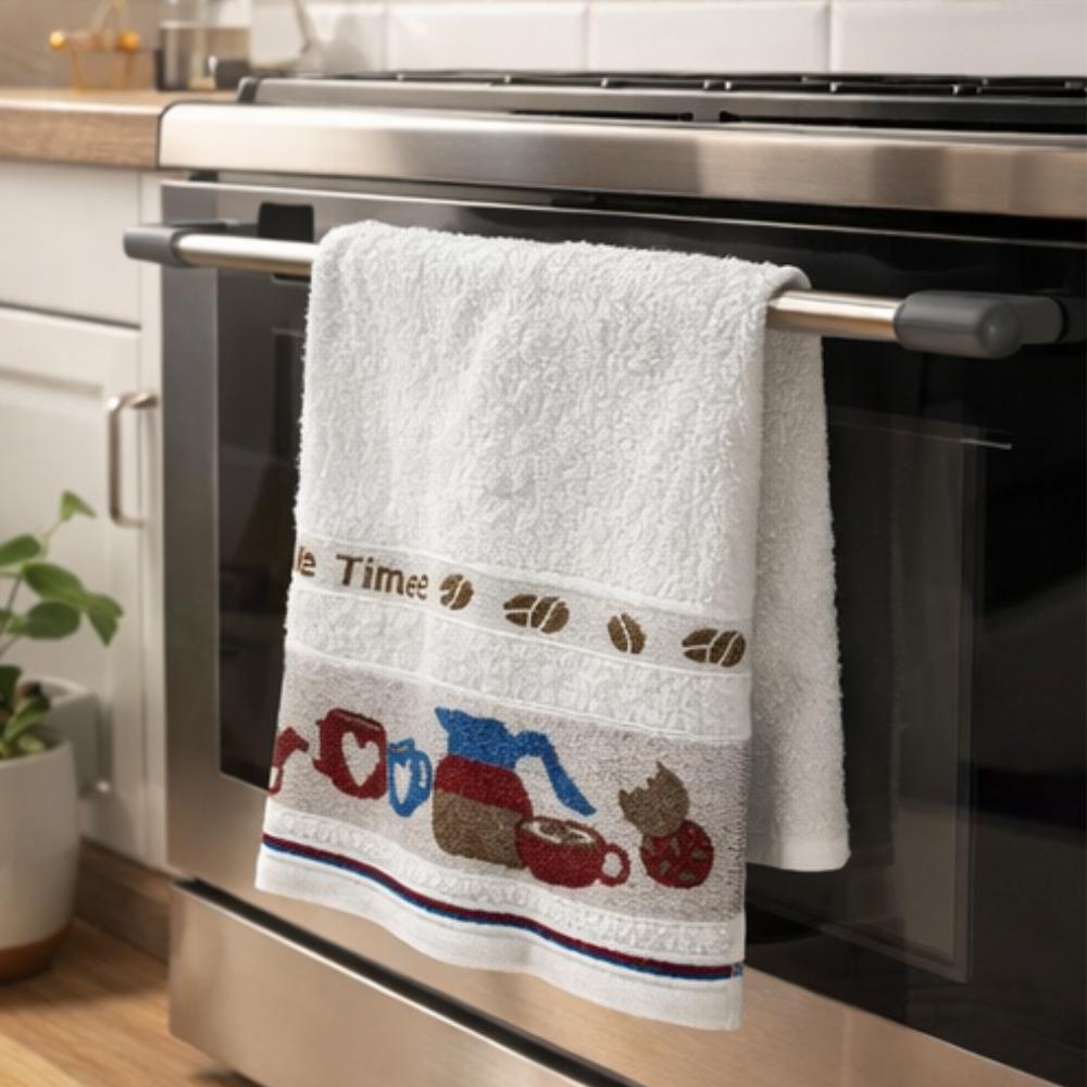 Pano De Prato DeCozinha Estampado 65cm x 48cm Toalha Linha Copa Gourmet