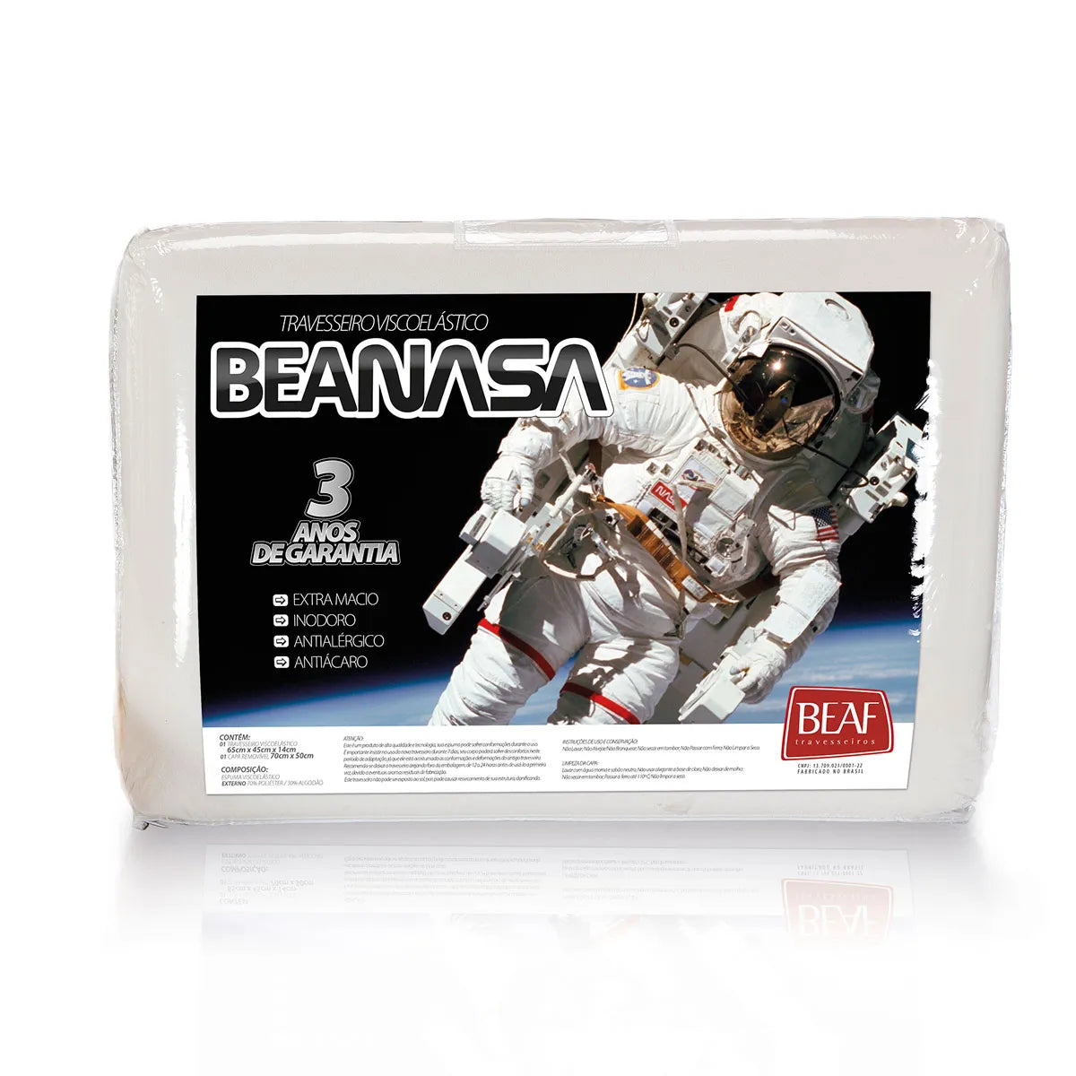 Travesseiro Nasa Anatômico Viscoelástico com Capa