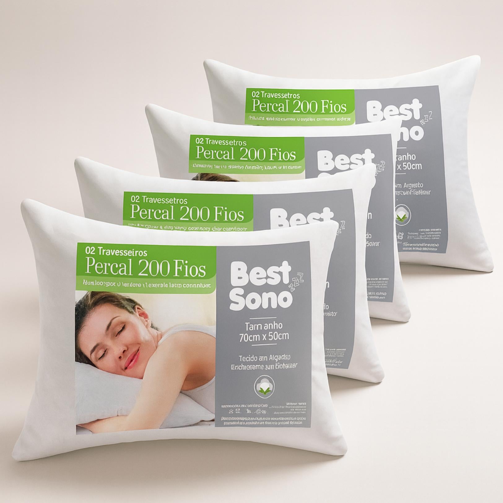 Kit Travesseiros Best Sono - Fibra Siliconada