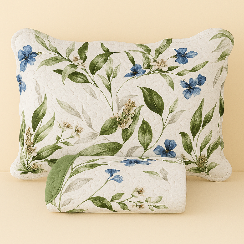 Colcha Cobre Leito Capri 3 Peças Dupla Face Estampado