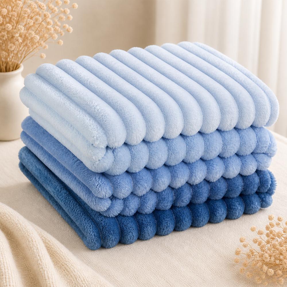 Cobertor Fluffy Canelado Ultrasoft Quentinho Manta Toque Macio