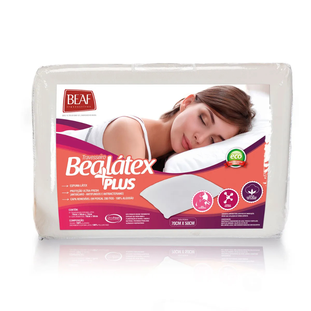 Travesseiro de Látex Plus com Capa