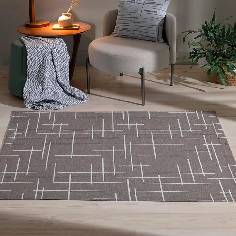 Tapete Para Sala e Quarto Grande Antiderrapante Jacquard Trama Marias Enxoval
