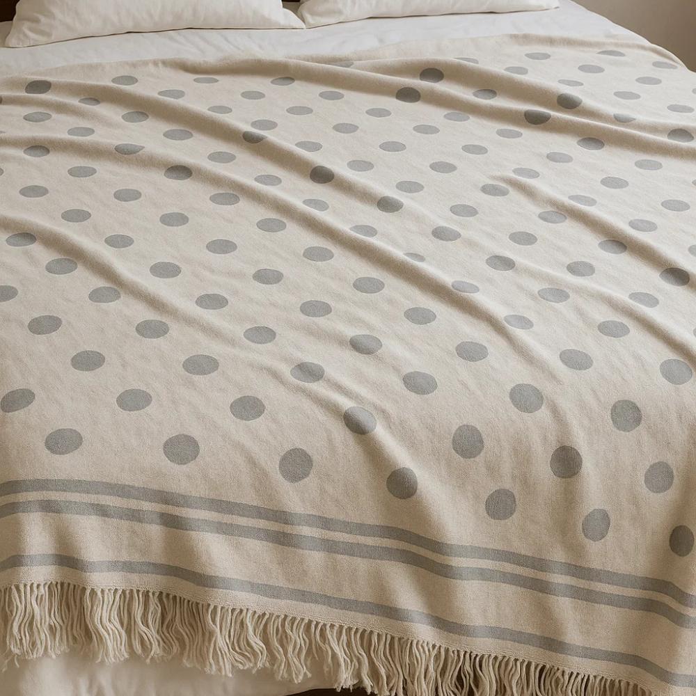 Manta Xale Decorativa Personalité Solteiro 2,00m x 1,40m Com Franjas