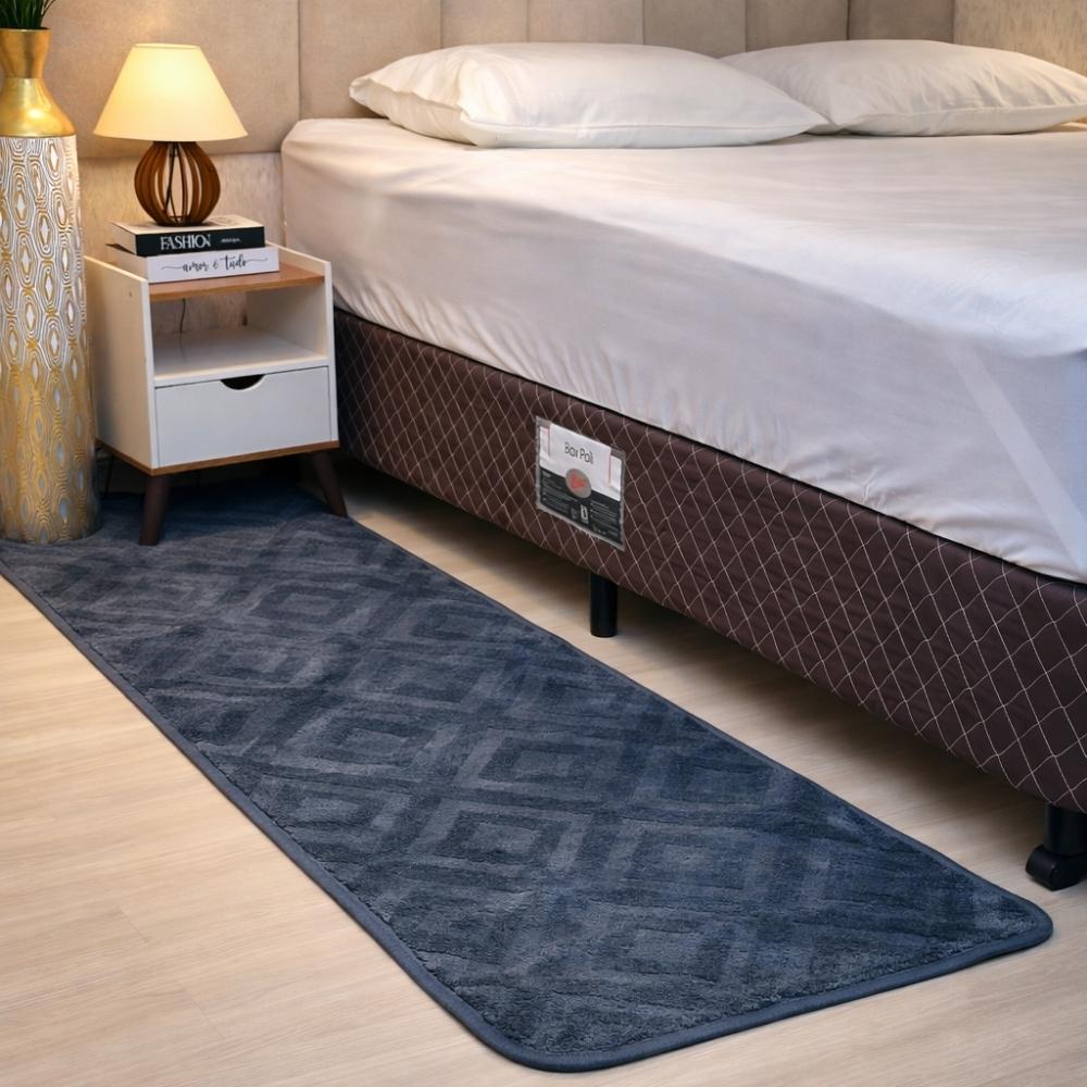 Tapete Passadeira sala Tokyo 0,60 x 2,00 sala quarto casa antiderrapante