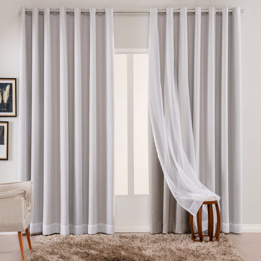 Cortina Blackout em Tecido com Voil