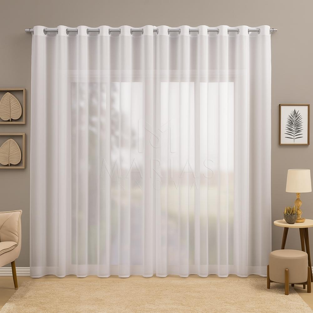 Cortina de Voil Liso para janela quarto e sala