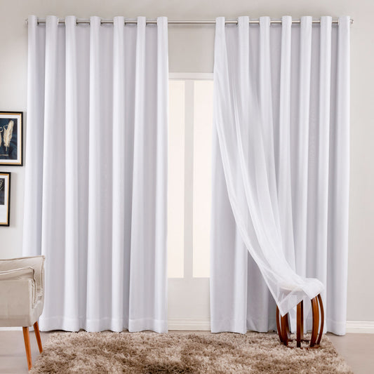 Cortina Blackout em Tecido com Voil