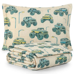 Kit Cobre leito Colcha Solteiro menino menina 2 Peças Infantil Estampado cama