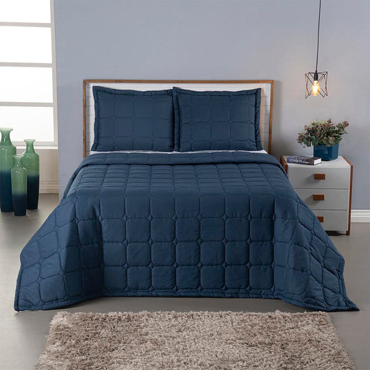 Kit Colcha Cobre Leito 3 Peças Queen Joanna percal 300 fios