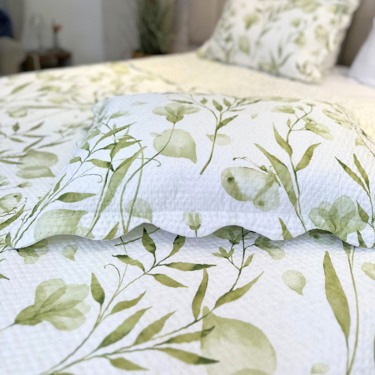 Kit Colcha Cobre Leito 3 Peças Dupla Face Matelado Estampado Garden
