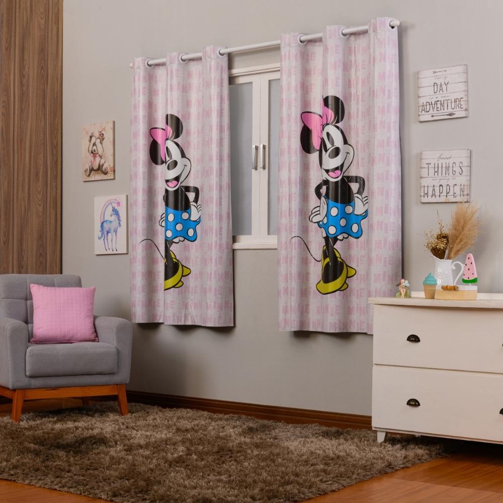 Cortina Corta Luz Ilhós 2,40m x 1,70m Estampas Disney Blackout PVC