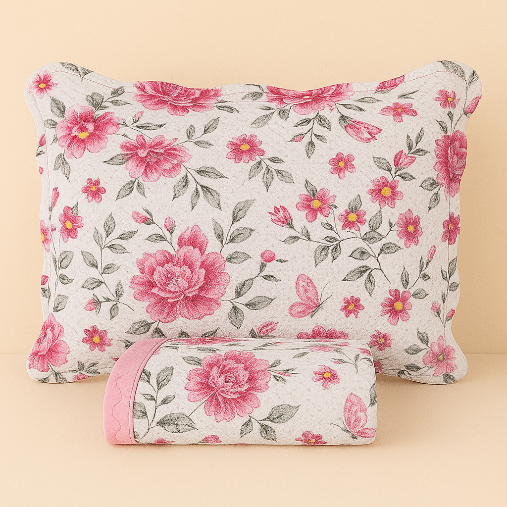 Colcha Cobre Leito Capri 3 Peças Dupla Face Estampado