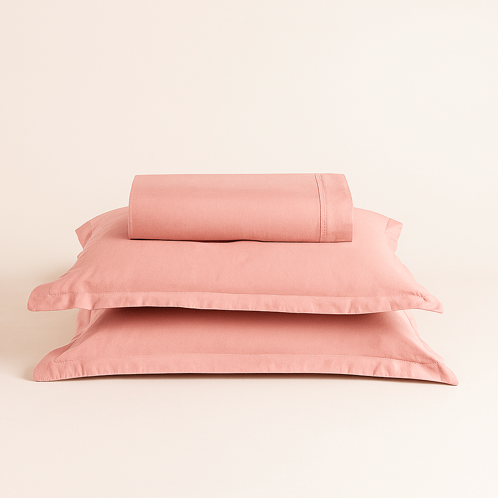 Jogo Lençol Percal 200 Fios 100% Algodão Com Porta Travesseiro Em Aba Americana