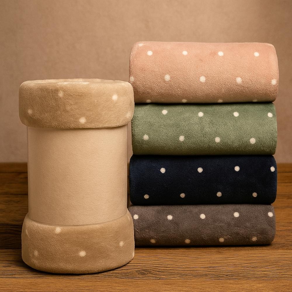 Manta Cobertor Poá Cama Microfibra 100% Poliéster Macio e Aconchegante